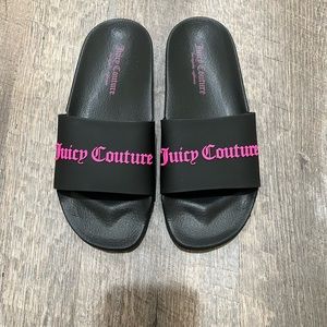 Juicy Couture black slides never worn!